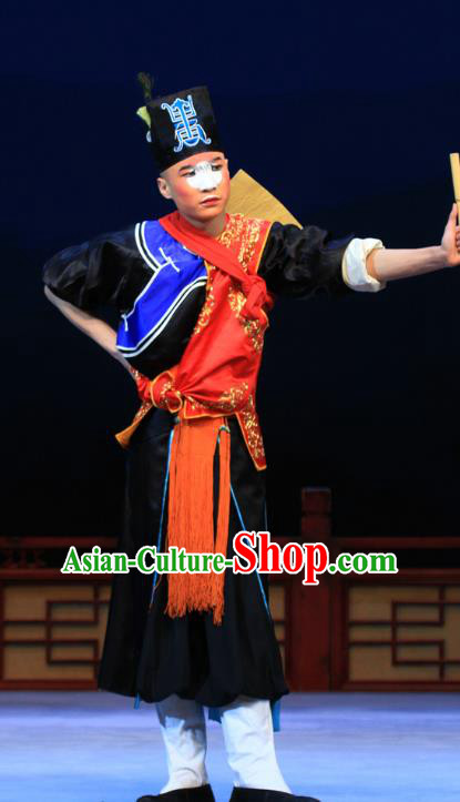 Linjiang Post Chinese Ping Opera Figurant Man Costumes and Headwear Pingju Opera Soldier Apparels Clothing