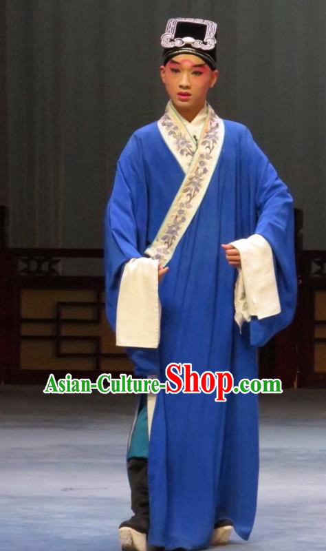 Li Xianglian Selling Paintings Chinese Ping Opera Scholar Gao Zhongjv Costumes and Headwear Pingju Opera Young Male Apparels Clothing