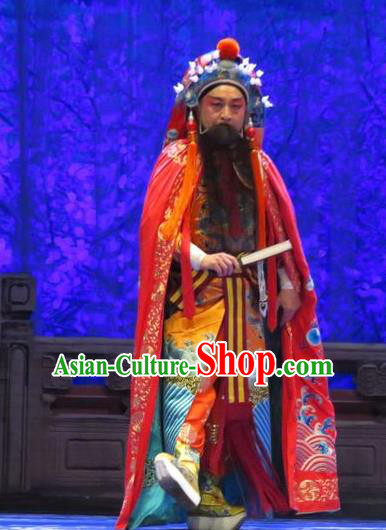 Yang Bajie You Chun Chinese Ping Opera Elderly Male Costumes and Headwear Pingju Opera Emperor Renzong Apparels Clothing
