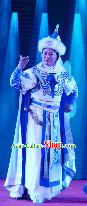 Xiaozhuang Changge Chinese Ping Opera Young Male Costumes and Headwear Pingju Opera Xiaosheng Dorgon Apparels Clothing