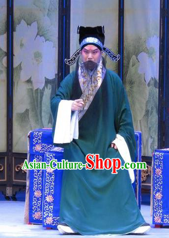 The Beautiful Courtesan Chinese Ping Opera Laosheng Costumes and Headwear Pingju Opera Elderly Male Landlord Li Apparels Clothing