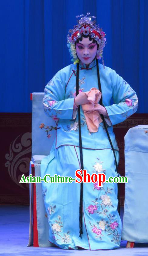 Chinese Ping Opera Hua Tan Costumes Apparels and Headpieces The Beautiful Courtesan Traditional Pingju Opera Actress Du Shiniang Dress Garment