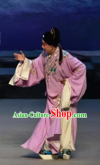 The Beautiful Courtesan Chinese Ping Opera Li Jia Costumes and Headwear Pingju Opera Scholar Apparels Xiaosheng Clothing