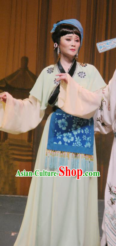 Chinese Shaoxing Opera Country Girl The Wrong Red Silk Costumes Yue Opera Young Lady Garment Dress Apparels and Headwear