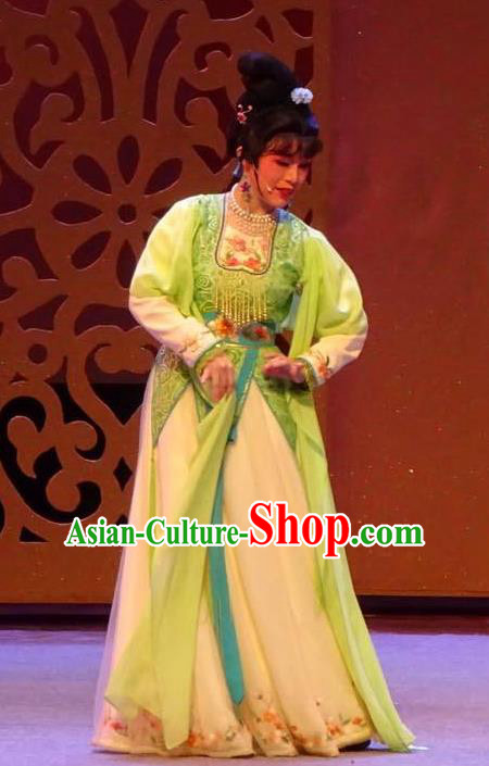 Chinese Shaoxing Opera Diva The Wrong Red Silk Costumes Yue Opera Garment Young Lady Rich Mistress Apparels Dress and Hair Accessories