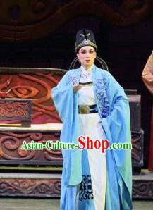 Chinese Yue Opera Scholar Farewell Song of Da Tang Costumes and Hat Shaoxing Opera Xiaosheng Garment Young Male Xue Shao Apparels Clothing