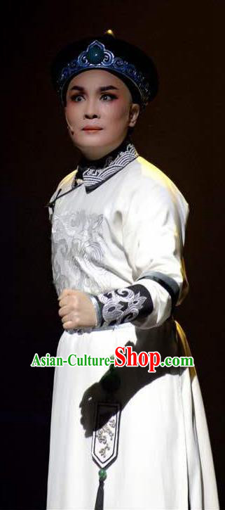 Chinese Yue Opera Manchu Prince Garment and Headwear Romance of the King Regency Shaoxing Opera Dorgon Apparels Young Male Costumes