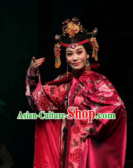 Feng Jie Chinese Shaoxing Opera Actress Noble Mistress Wang Xifeng Apparels and Headpieces Yue Opera Hua Tan Costumes Dress Garment