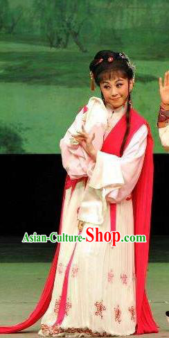 Chinese Shaoxing Opera Actress Apparels From Love to Patriotism Deliver the Messenger Costumes and Hair Accessories Yue Opera Queen Mianjiang Dress Garment