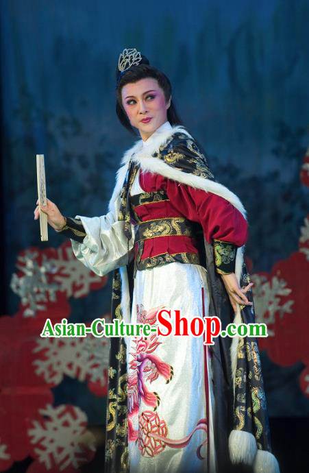 Zhuang Yuan Da Geng Chinese Yue Opera Wu Sheng Garment and Headwear Shaoxing Opera Martial Male Costumes Apparels with Cloak