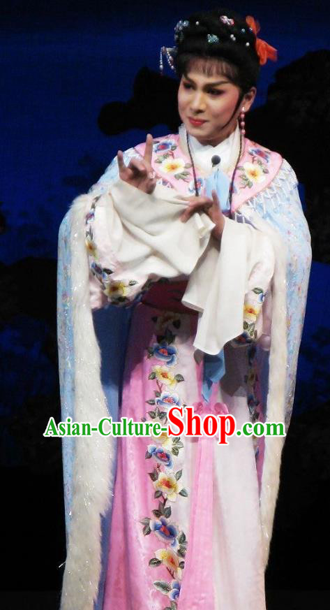 Chinese Shaoxing Opera Actress Liu Chanjin Dress Garment and Headpieces Yue Opera Tao Ma Tan Zhuang Yuan Da Geng Martial Female Apparels Costumes