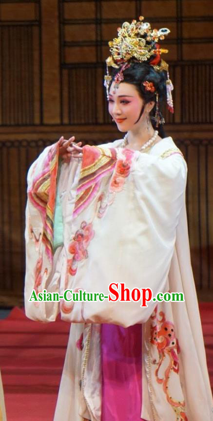 Emperor and the Village Girl Chinese Shaoxing Opera Imperial Consort Dress Costumes and Headdress Yue Opera Hua Tan Zhang Weijun Garment Apparels