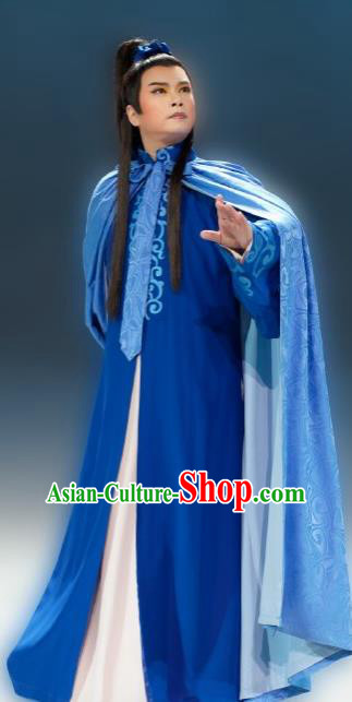 Chinese Yue Opera Young Male Apparels Butterfly Love Monk Costumes and Headwear Shaoxing Opera Crown Prince Zhen Ru Garment