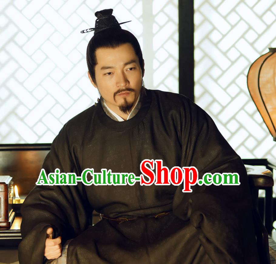 Chinese Song Dynasty Poet Historical Costumes and Headpiece Drama Serenade of Peaceful Joy Ancient Official Yan Shu Garment