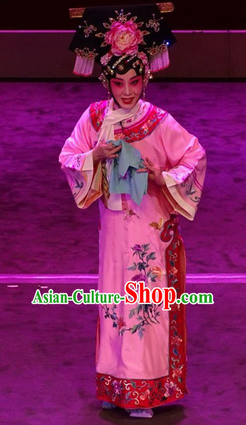 Chinese Beijing Opera Qing Dynasty Imperial Consort Apparels Costumes and Headdress Nan Hai Zi Traditional Peking Opera Hua Tan Dong E Dress Garment