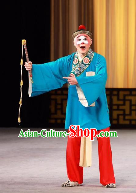 Love in the Wardrobe Chinese Peking Opera Chou Role Garment Costumes and Headwear Beijing Opera Clown Apparels Clothing