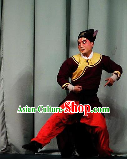 San Jie Lie Chinese Ping Opera Wusheng Garment Costumes and Headwear Pingju Opera Young Male Apparels Clothing