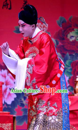 Selling Miaolang Chinese Ping Opera Xiaosheng Garment Costumes and Headwear Pingju Opera Young Male Apparels Scholar Zhou Wenju Clothing