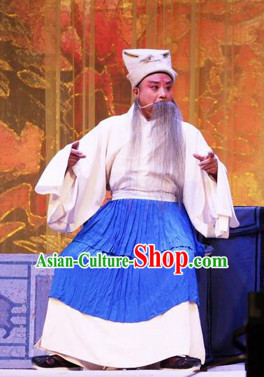 Selling Miaolang Chinese Ping Opera Elderly Male Zhou Junhan Garment Costumes and Headwear Pingju Opera Laosheng Apparels Clothing