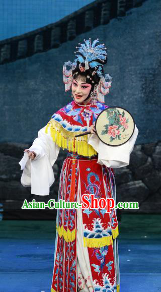 Chinese Beijing Opera Actress Apparels Costumes and Headdress Xie Yaohuan Traditional Peking Opera Young Female Dress Court Lady Garment