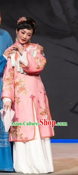 Chinese Beijing Opera Young Female Apparels Costumes and Headdress Jin Lv Qu Traditional Peking Opera Hua Tan Dress Actress Yun Ji Garment