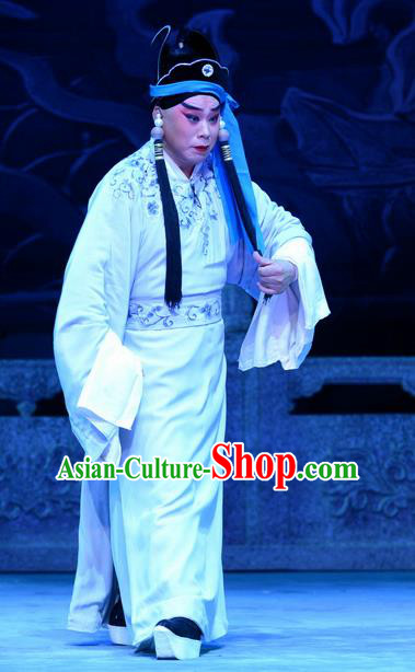 Palm Civet for Prince Chinese Ping Opera Treacherous Official Costumes and Headwear Pingju Opera Apparels Court Eunuch Guo Huai Clothing