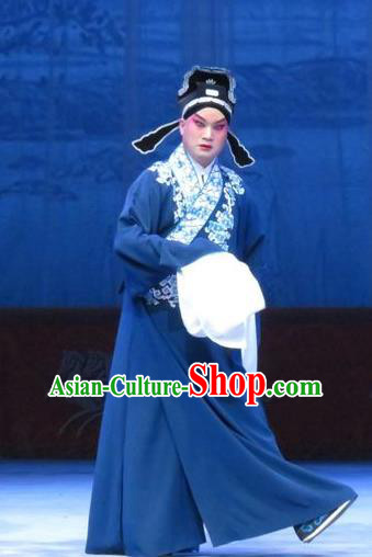 Tell on Sargam Chinese Ping Opera Scholar Garment Costumes and Headwear Pingju Opera Young Male Apparels Niche Chen Guangzu Clothing