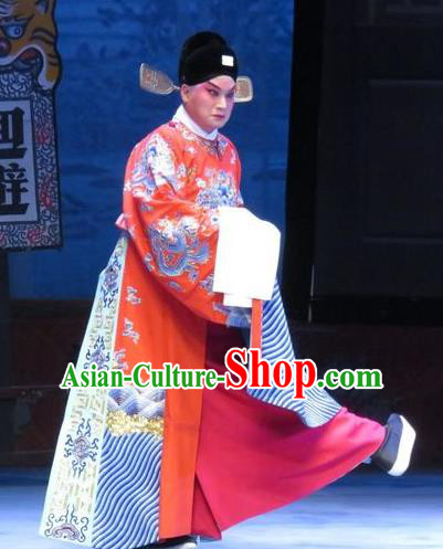 Tell on Sargam Chinese Ping Opera Number One Scholar Garment Costumes and Headwear Pingju Opera Young Male Chen Guangzu Apparels Clothing