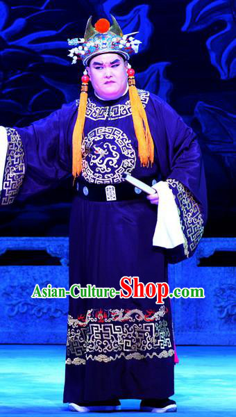 Palm Civet for Prince Chinese Ping Opera Court Servant Costumes and Headwear Pingju Opera Court Eunuch Guo Huai Apparels Clothing