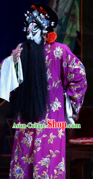 Tian Dao Xing Chinese Peking Opera Laosheng Garment Costumes and Headwear Beijing Opera Bully Liu Yinglong Apparels Elderly Male Clothing