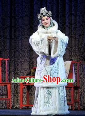 Chinese Beijing Opera Rich Mistress Apparels Yue Zhao Sai Bei Costumes and Headdress Traditional Peking Opera Young Female Dress Diva Garment