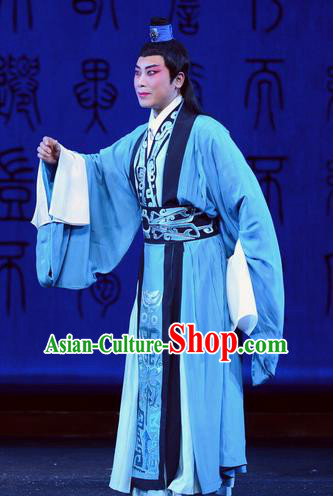 Qu Yuan Chinese Peking Opera Xiaosheng Garment Costumes and Headwear Beijing Opera Young Male Apparels Niche Song Yu Clothing