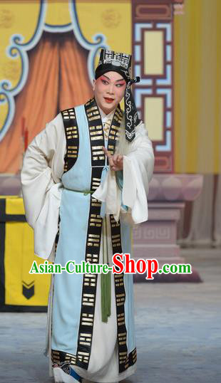 Su Xiaomei Chinese Peking Opera Scholar Liu Yuanqing Garment Costumes and Headwear Beijing Opera Niche Apparels Young Male Clothing