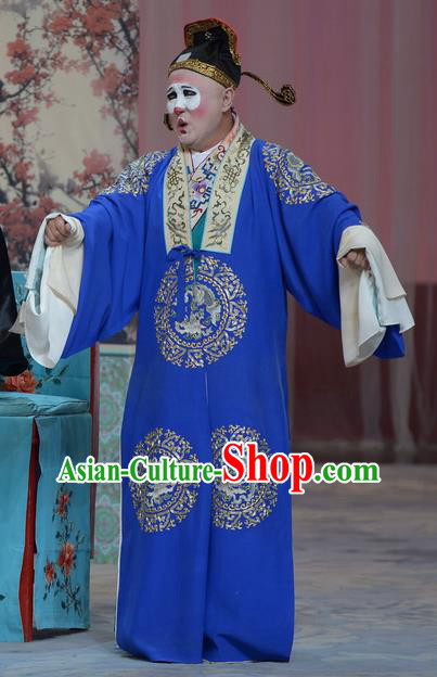 Su Xiaomei Chinese Peking Opera Chou Youth Garment Costumes and Headwear Beijing Opera Clown Apparels Clothing