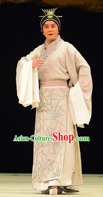 Su Qin Chinese Peking Opera Xiaosheng Scholar Garment Costumes and Headwear Beijing Opera Young Male Apparels Political Strategists Clothing