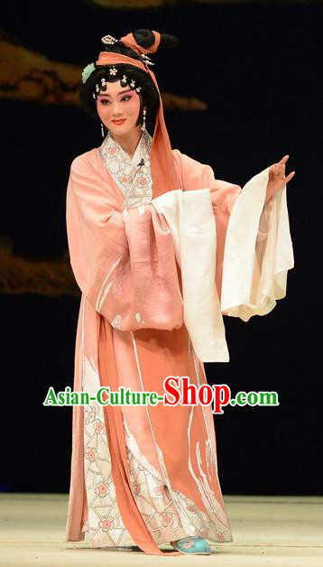 Chinese Beijing Opera Young Woman Apparels Su Qin Costumes and Headpieces Traditional Peking Opera Hua Tan Dress Actress Garment