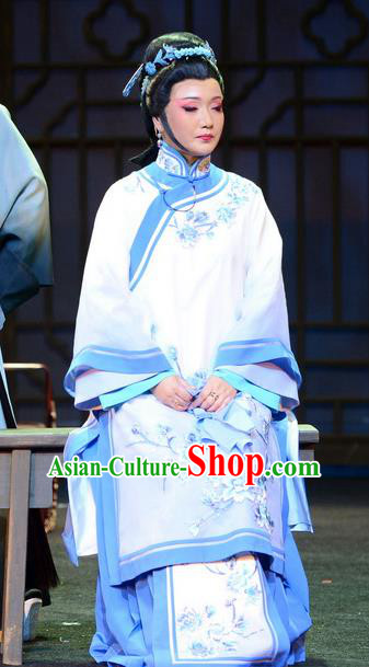 Chinese Beijing Opera Hostess Apparels Imperial Envoy Costumes and Headpieces Traditional Peking Opera Diva Zheng Shuqing Dress Young Mistress Garment