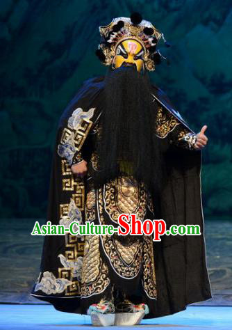 Zhao Tuo Chinese Peking Opera Elderly Male Garment Costumes and Headwear Beijing Opera General Armor Apparels Clothing