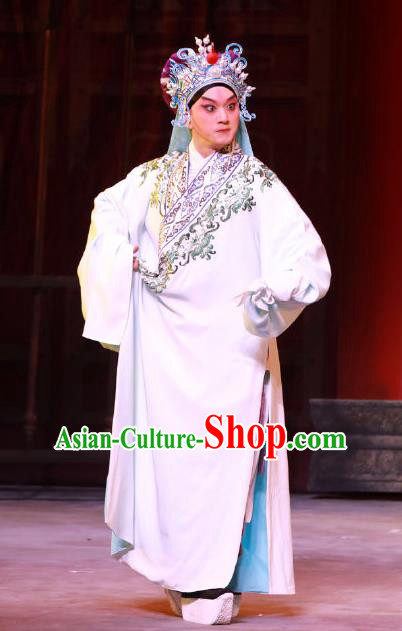 Seven Heros Five Gallants Chinese Peking Opera Swordsman Bai Yutang Garment Costumes and Headwear Beijing Opera Young Male Apparels Knight Clothing