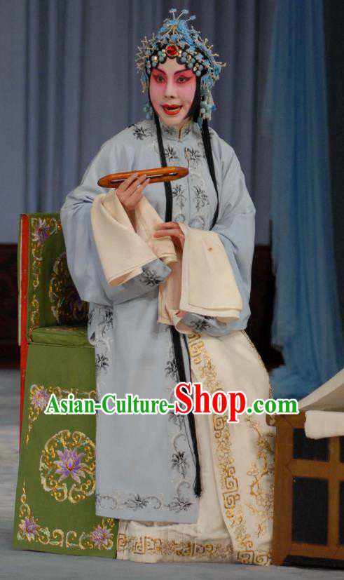 Chinese Beijing Opera Liu Lanzhi Tsing Yi Apparels Costumes and Headpieces Traditional Peking Opera Young Mistress Dress Distress Maiden Garment