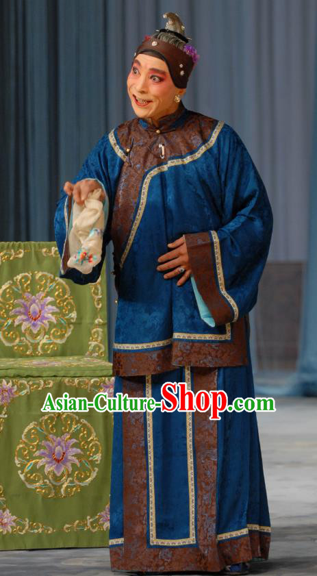 Chinese Beijing Opera Liu Lanzhi Elderly Female Apparels Costumes and Headpieces Traditional Peking Opera Dame Dress Old Woman Garment