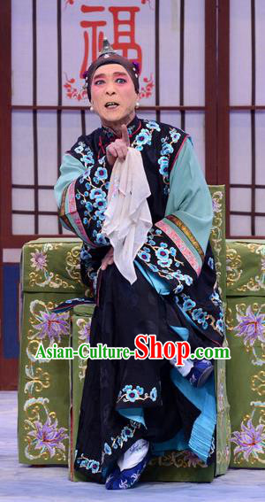 Chinese Beijing Opera Old Woman Apparels Liu Lanzhi Costumes and Headpieces Traditional Peking Opera Pantaloon Dress Dame Garment