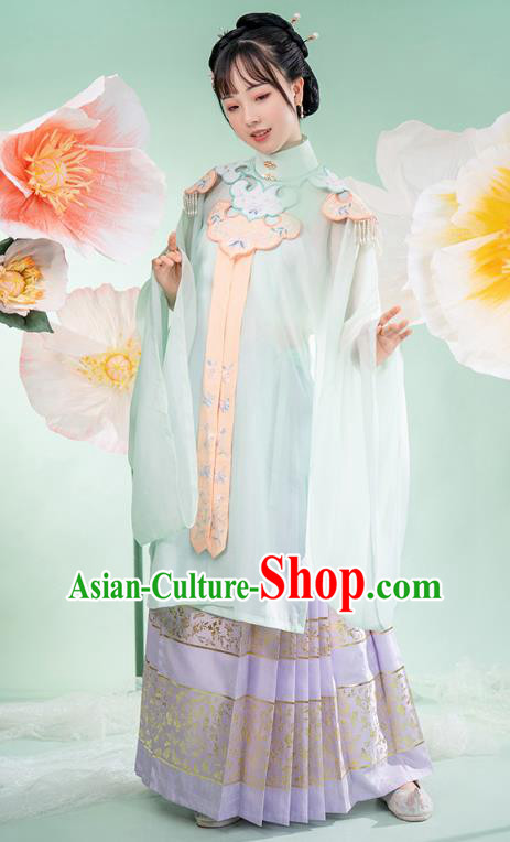 Chinese Ancient Royal Princess Hanfu Dress Palace Lady Apparels Traditional Ming Dynasty Blouse and Skirt Historical Costumes Complete Set