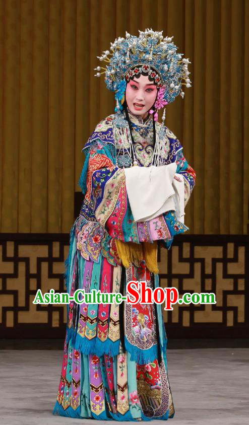 Chinese Beijing Opera Royal Princess Apparels Ming Mo Yi Hen Costumes and Headpieces Traditional Peking Opera Court Lady Dress Hua Tan Garment