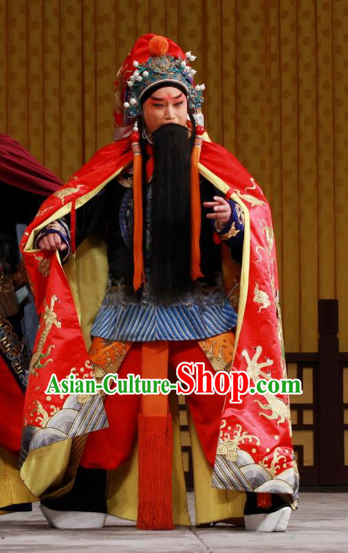 Ming Mo Yi Hen Chinese Peking Opera Laosheng Garment Costumes and Headwear Beijing Opera Distress Male Apparels Emperor Chongzhen Clothing