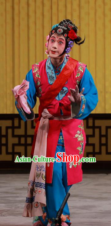 Chinese Beijing Opera Maidservant Apparels Chun Qiu Pavilion Costumes and Headpieces Traditional Peking Opera Xiaodan Mei Xiang Dress Garment