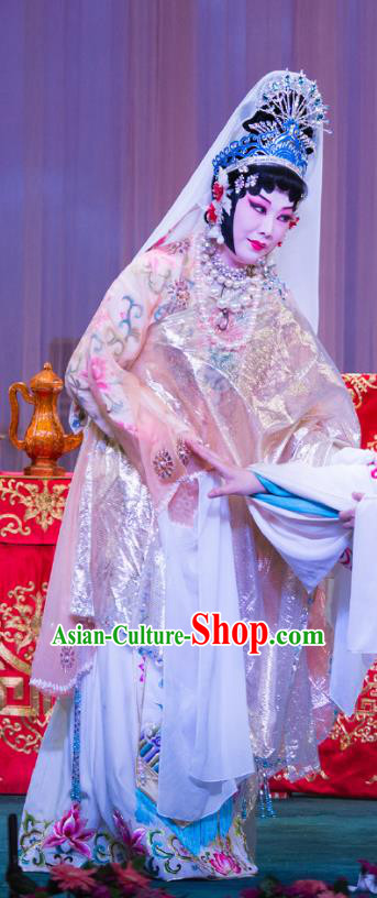 Chinese Beijing Opera Goddess Apparels Daming Prefecture Costumes and Headpieces Traditional Peking Opera Young Female Dress Hua Tan Garment