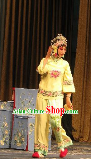 Chinese Beijing Opera Young Lady Apparels Xiu Ru Ji Costumes and Headpieces Traditional Peking Opera Hua Tan Li Yaxian Dress