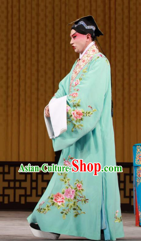 Hua Tian Cuo Chinese Peking Opera Scholar Bian Ji Garment Costumes and Headwear Beijing Opera Xiaosheng Niche Apparels Young Male Clothing