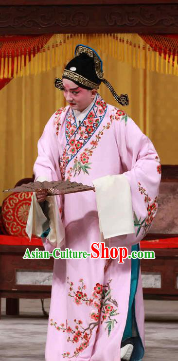 Huo Xiaoyu Chinese Peking Opera Xiaosheng Garment Costumes and Headwear Beijing Opera Niche Apparels Scholar Li Yi Clothing